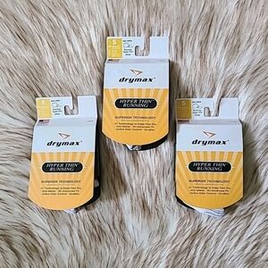 NWT Drymax 3 Pairs Hyper Thin Running Mini Crew Socks Size S